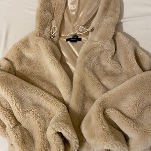 Forever 21 Cropped Furry Hoodie